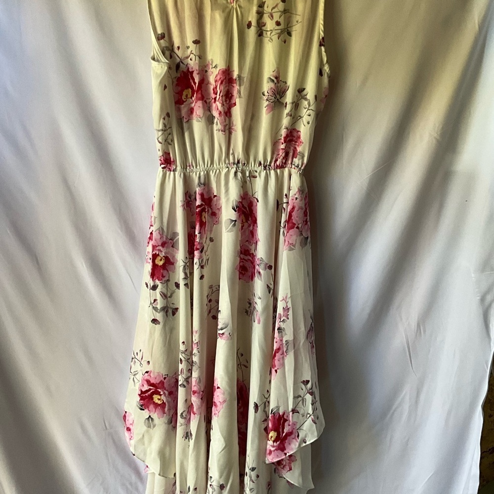 Eva Franco Pink Floral Shentel Dress Size 12 - Picture 9 of 9